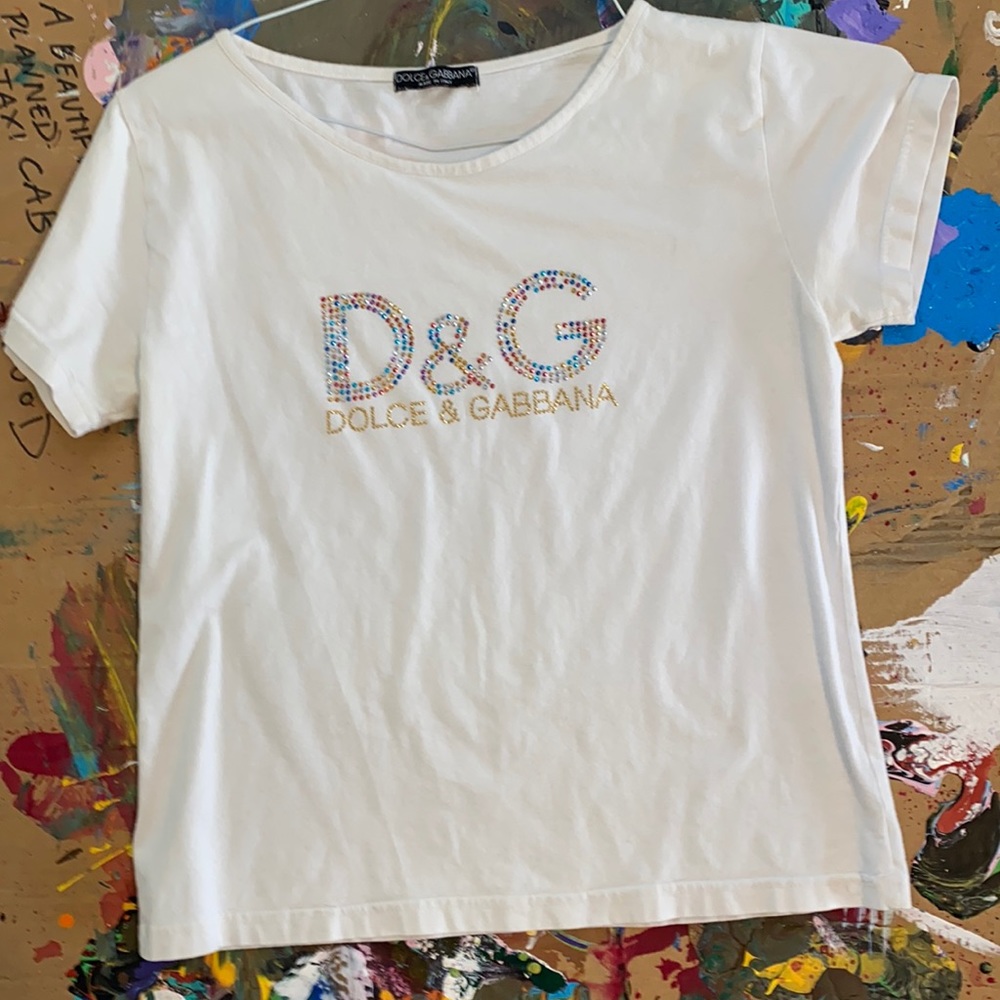dolce & gabana t-shirt sparkly y2k